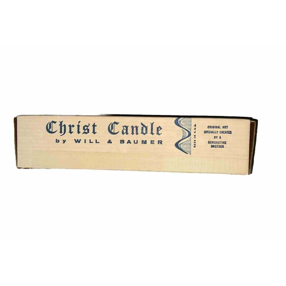 Christ Candle Will & Baumer Created Benedictine Brother Colorful VTG NEW Rare - Picture 1 of 7